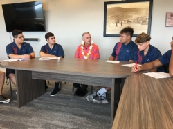 CEO of Matson Inc.visits with the President's Council at Saint Louis School 